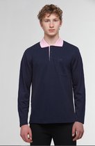 WB Comfy Polo Shirt Long Sleeve Blauw - L