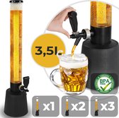 Jago® Biertoren - met tap & ijsstaaf, 3,5 l inhoud, BPA-vrij & LFGB getest - draagbare biertap, tafelmodel drankautomaat, Giraffe, bieraccessoires en geschenken voor thuisgebruik in bar en café