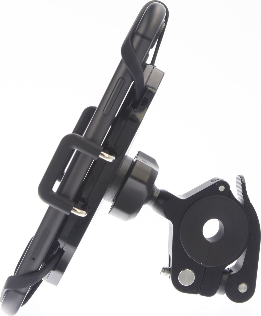 Telefoonhouder voor Scooter - Motor - MANOS LIBRES - MODEL E Pro- Spiegel Bevestiging - Universeel - Zwart - Piaggio - Vespa - Zip – foto 6
