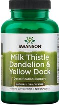 Swanson Health Milk Thistle Dandelion & Yellow Dock - 120 Capsules - 1 x 120 Capsules - Snel afvallen zonder poespas!
