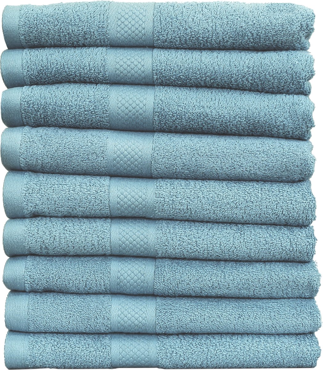Handdoek Hotel Collectie - 9 stuks - 50x100 - denim blauw