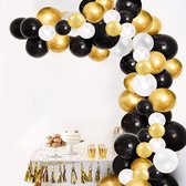 120 delige Ballonnenset -Ballonnenboog- Feest/ Party-Verjaardag-jubileum-Decoratie-zwart en goud