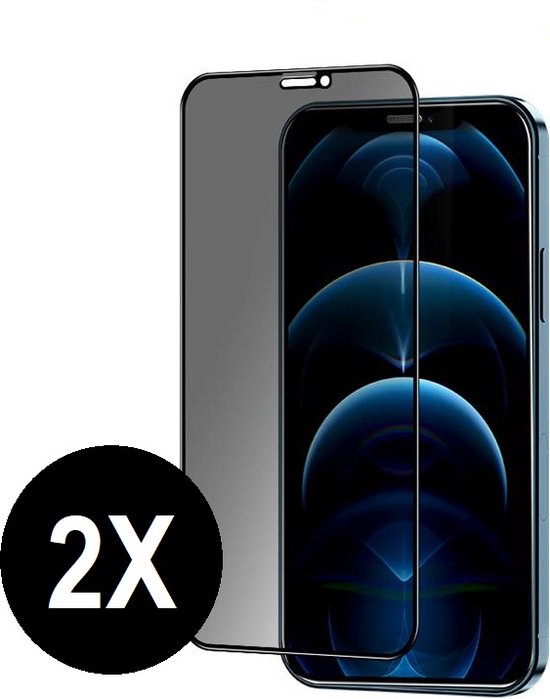 Foto: Screenz privacy screenprotector geschikt voor iphone 12 mini tempered glass screen protector geschikt voor iphone 12 mini privacy beschermglas priv glasplaatje 2 stuks