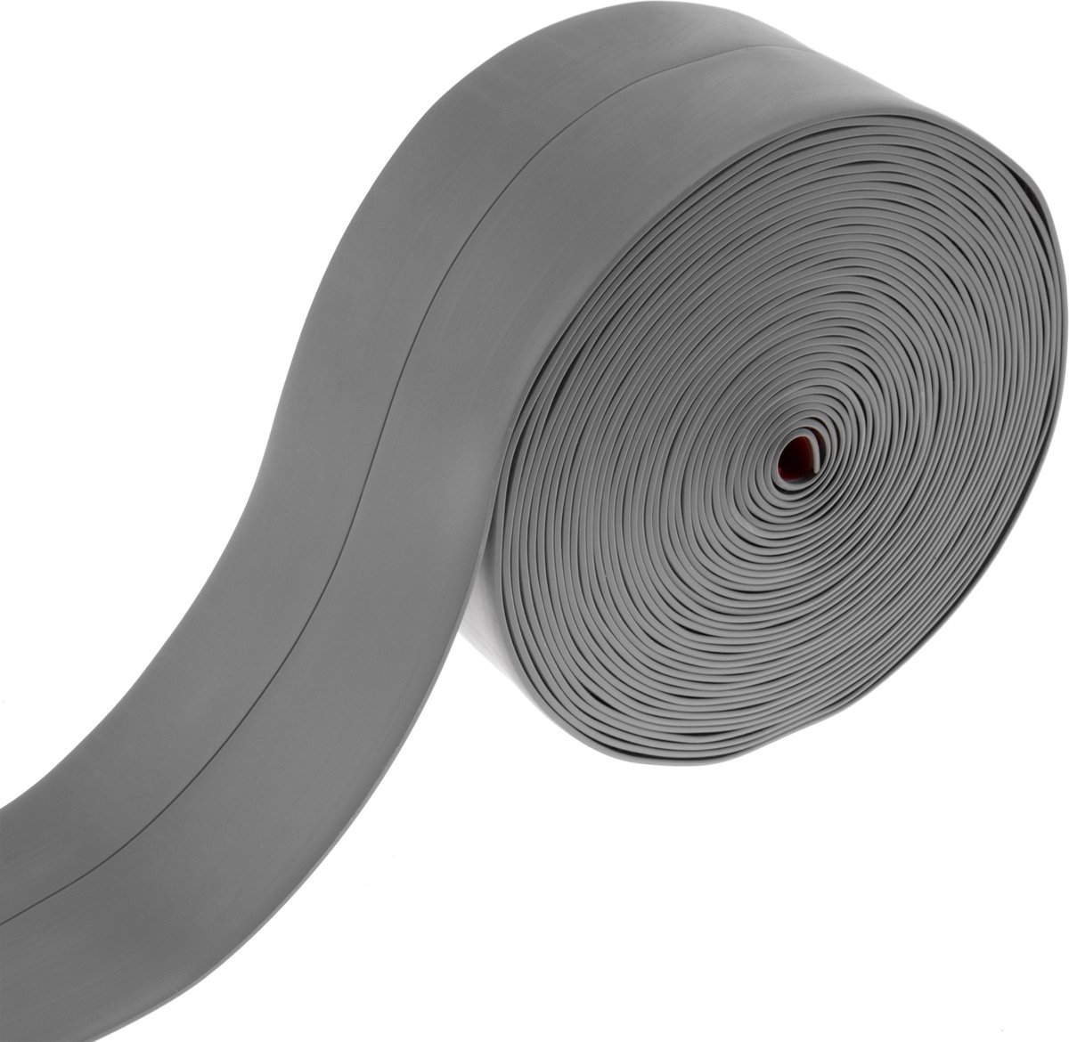 PrimeMatik - Flexibele zelfklevende plint 19 x 19 mm. Lengte 10 m grijs
