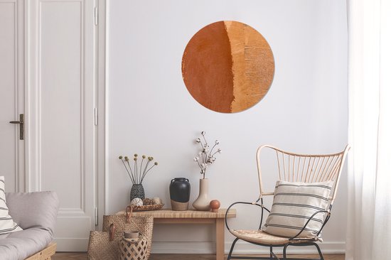 Cercle mural - Cercle mural - Gros plan sur terre cuite d'après nature - Aluminium - Dibond - 60x60 cm - Intérieur et Extérieur