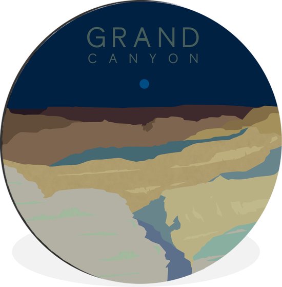 Grand Canyon illustratie in Arizona Wandcirkel aluminium ⌀