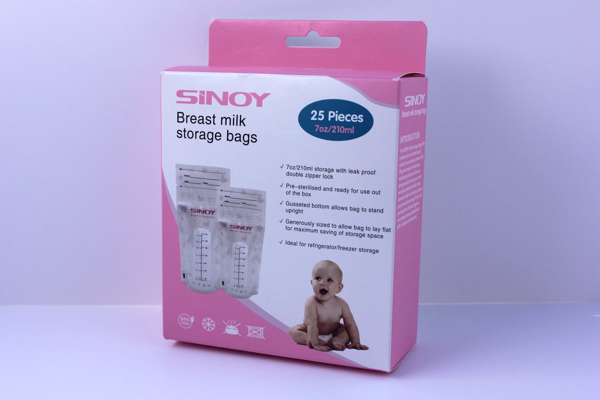 Goedkoopste Moedermelk bewaarzakjes - borstvoeding bewaarzakje - 210 ml - 25 stuks - steriel - makkelijk etiketteren