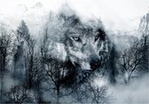 Papier peint photo - Prédateur des Montagnes (Noir et White)