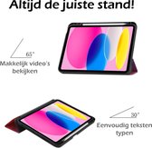 Hoes Geschikt voor iPad 2022 Hoes Tri-fold Tablet Hoesje Case Met Uitsparing Geschikt voor Apple Pencil - Hoesje Geschikt voor iPad 10 Hoesje Hardcover Bookcase - Galaxy