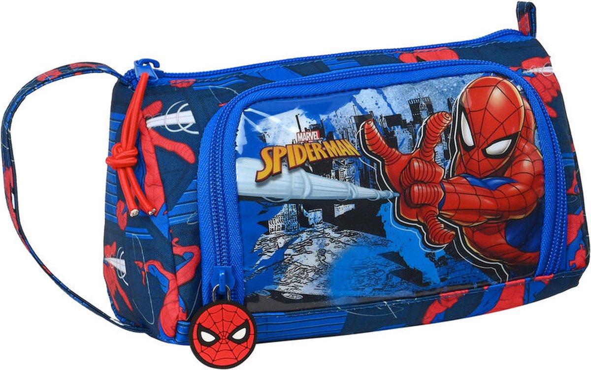 Spiderman - Etui - Great Power Rood Blauw (20 x 11 x 8.5 cm)