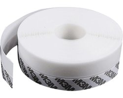 Zelfklevende Witte Tochtstrip - 5 Meter - 2.5cm breed - Tochtstrip siliconen - Isolatiestrip voor raam, deur, brievenbus en andere kieren - Anti-wind tochtstrip - Tochtwering - Isoleren - Anti-tocht - Energie besparen - Verduurzamen