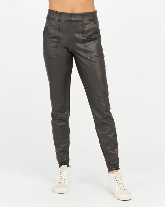 Spanx Dames Like Leather Jogger Pants Zwart Xl Bol Com