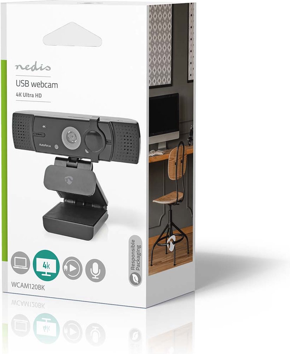 Nedis Webcam - 4K Ultra HD thumbnail 2