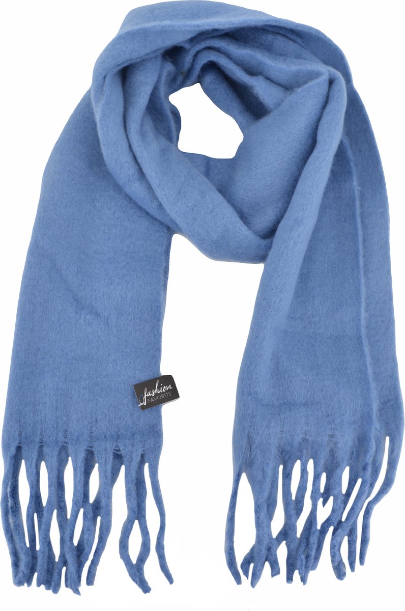 Winter Sjaal - Blauw | Polyester | 190 x 45 cm | Fashion Favorite