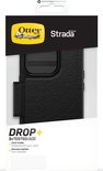 OtterBox Strada Series telefoonhoesje in zwart leer, met kaarthouder, 3x getest, militaire standaard.