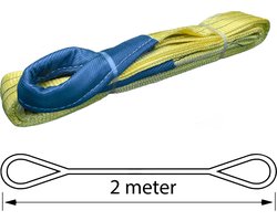 TETRA Hijsband - Werklast 3 Ton - Lengte 2 Meter - Hijsbanden - Heffen - Hijsen