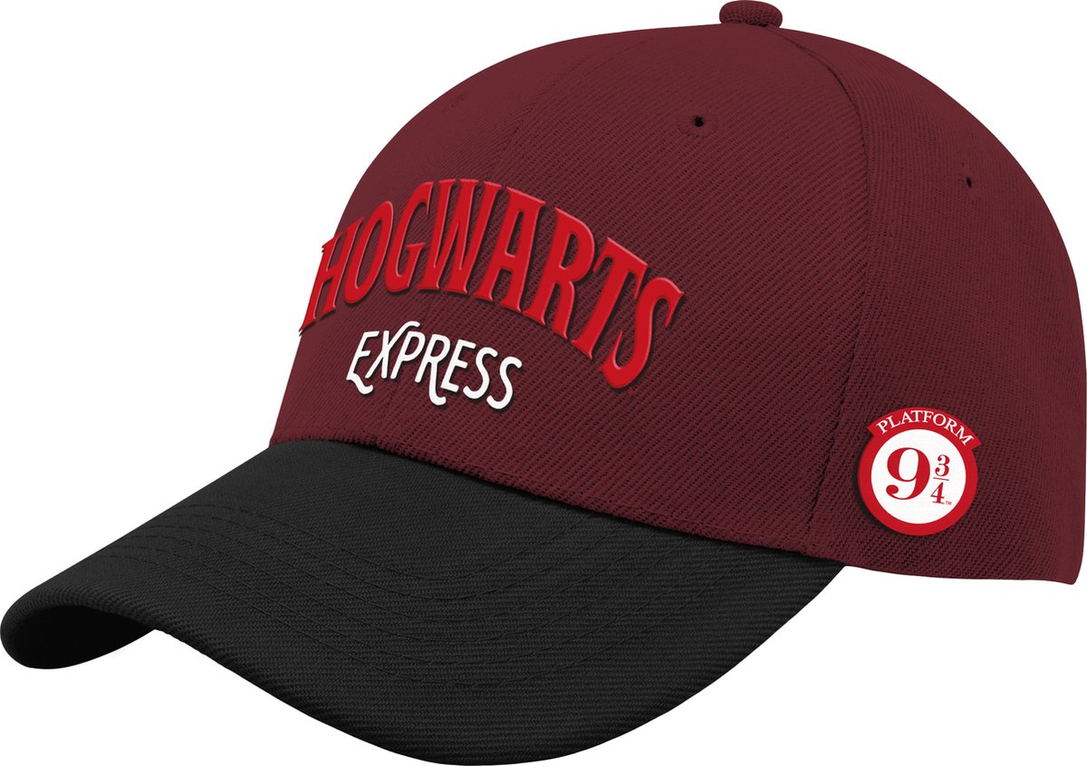 Harry Potter - Hogwarts Express Baseball Cap Bordeauxrood en Zwart