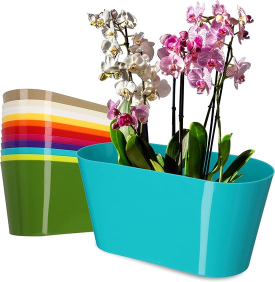 Kadax Bloempot Van Kunststof, Weerbestendige Tuinpot Voor Balkon Terras Binnen Lichte Pot Met Inzet Plantenpot Bloempot Grafiet Hoogte 30 6 Cm 817634264