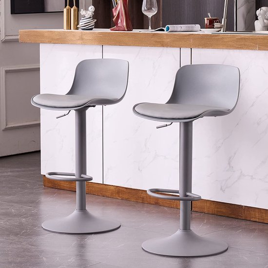 VidaXL Barstoelen 2 st massief multiplex staal bruin - Kantoormeubelen Plus
