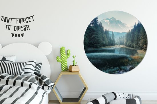 WallCircle - Cercle Mural - Branches - Nature - Arbres - Cercle Décoration murale Murale - Cercle Mural - Tableaux Ronds - 140x140 cm - Cercle Mural - Plastique