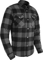 Grijs/Zwart Casual Lumberjack - Houthakkers shirt op de motor - Biker Overhemd - Chopper overhemd - met veilige CE-A-protectie 3XL