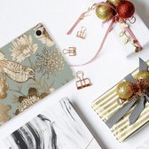 Siliconen Hoesje geschikt voor Samsung Galaxy Tab A8 2021/2022 Vintage Bird Flowers