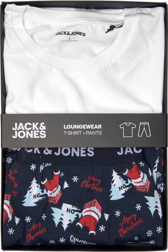 Jack & Jones JACBASIC LOGO TEE AND LOUGEPANTS SET - Pijama - Light Grey Ja282m027 C11