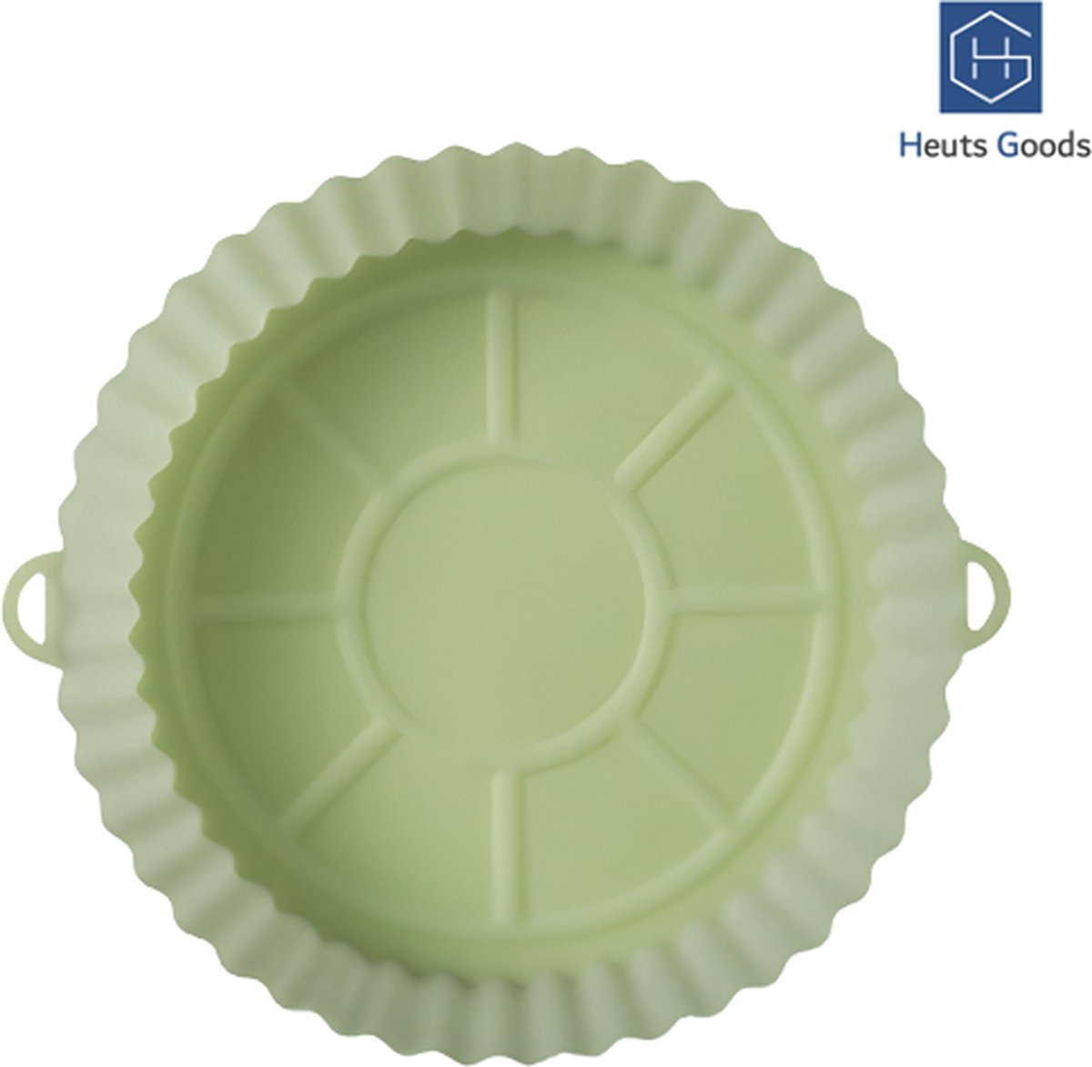 Heuts Goods - Airfryer Accessoires - Airfryer Bakpapier - Airfryer Siliconen Bakjes - Airfryer Accessoires - Airfryer bakpapier Siliconen - Siliconen Airfryer Bakjes - Duurzaam - 20CM - Groen