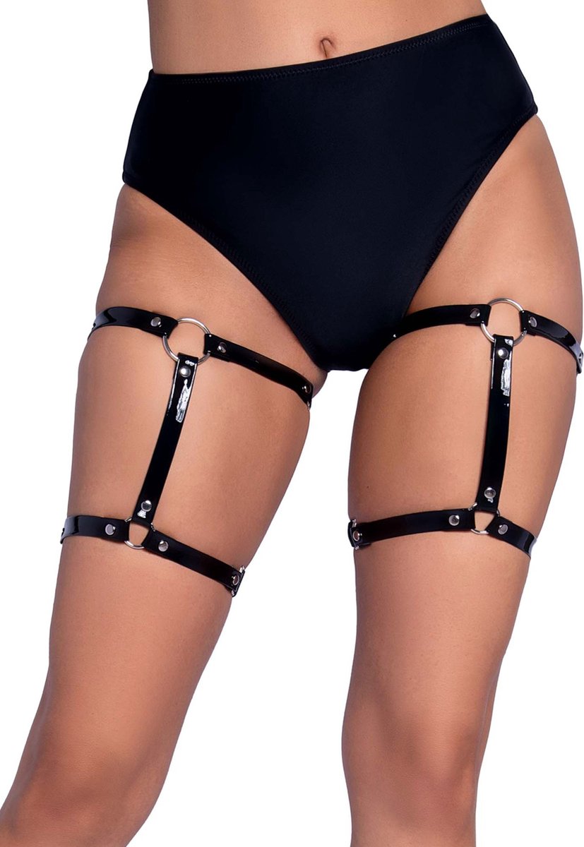 Dual strap studded garters