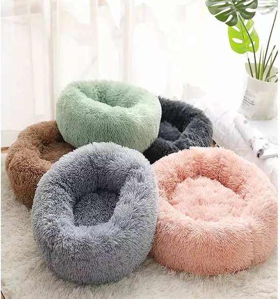 Fluffy Donut Hondenmand Kattenmand - Supersoft - Wit - Made in Europe