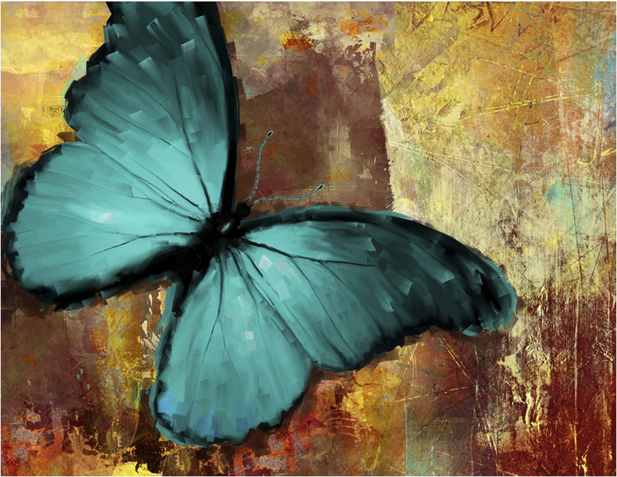 Fotobehang - Painted butterfly.