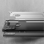 Mobigear Hoesje geschikt voor OnePlus Nord N10 5G Telefoonhoesje Hardcase | Mobigear Outdoor Backcover Shockproof | Schokbestendig Nord N10 5G Telefoonhoesje | Anti Shock Proof - Zilver