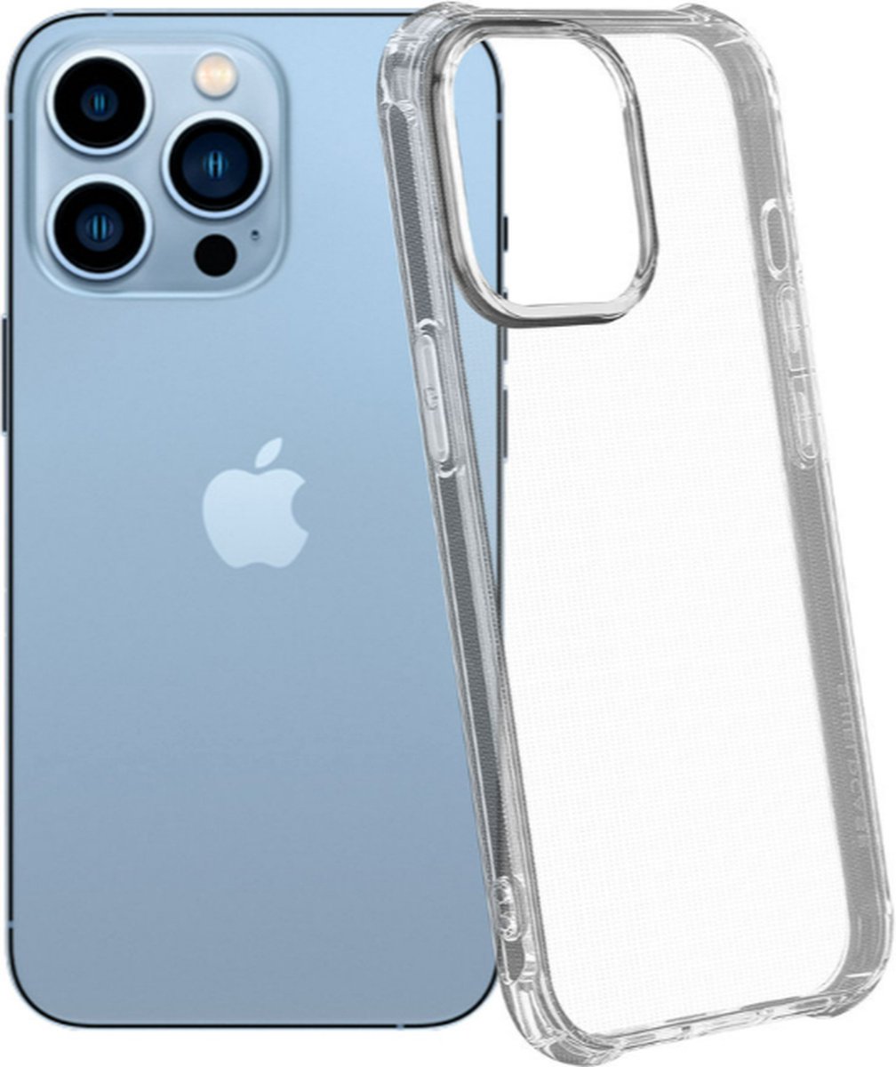 iPhone 14 pro Bescherm hoesje siliconen transparant case Back Cover Hoes
