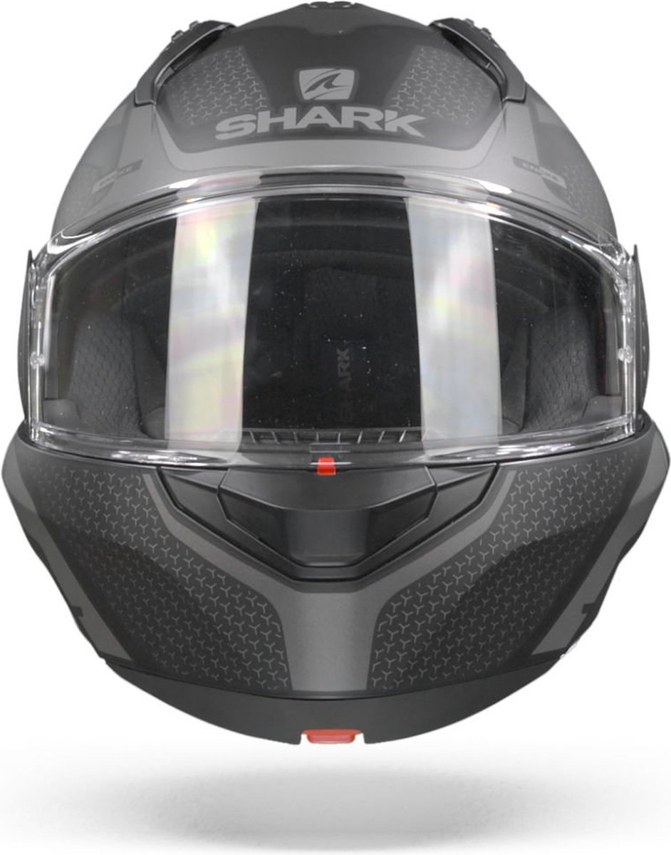 SHARK EVO GT ENCKE Motorhelm Systeemhelm MAT Zwart Antraciet Antraciet - Maat XS – foto 4