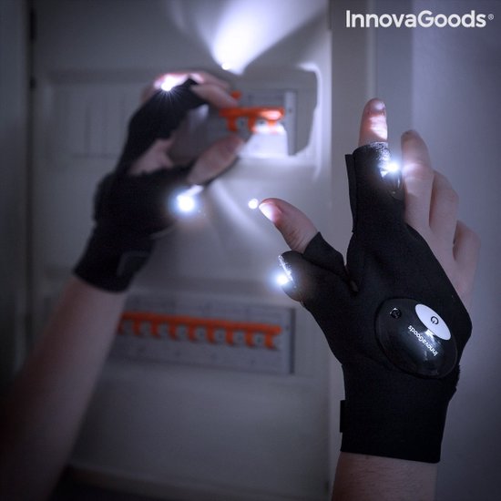 Handschoenen met LED licht - Innovagoods Gleds - 2 stuks - Werkhandschoenen  - LED -... | bol