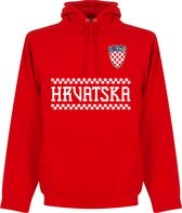 Kroatië Team Hoodie - Rood - Kinderen - 98