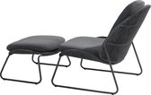 Taste Delano Lounge Chair + Repose-pieds - Anthracite