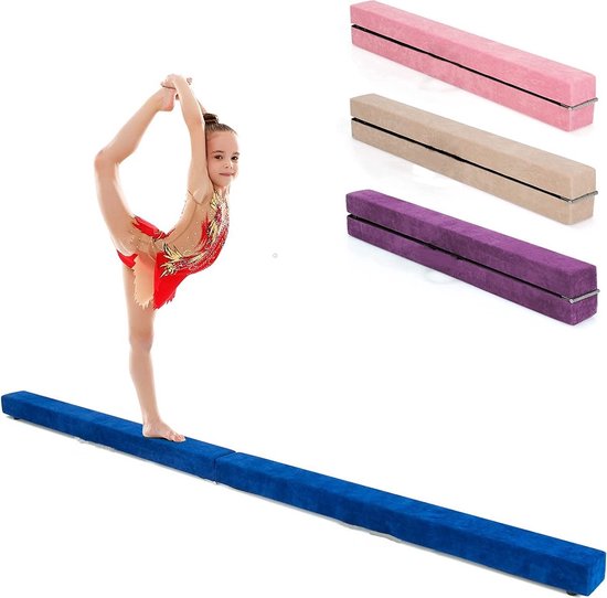 Barre de gymnastique pliable bleue + vidéos d'exercices - Barre compacte  idéale pour