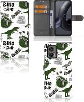 Telefoonhoesje met Pasjes geschikt voor Motorola Edge 30 Neo Dinosaurus