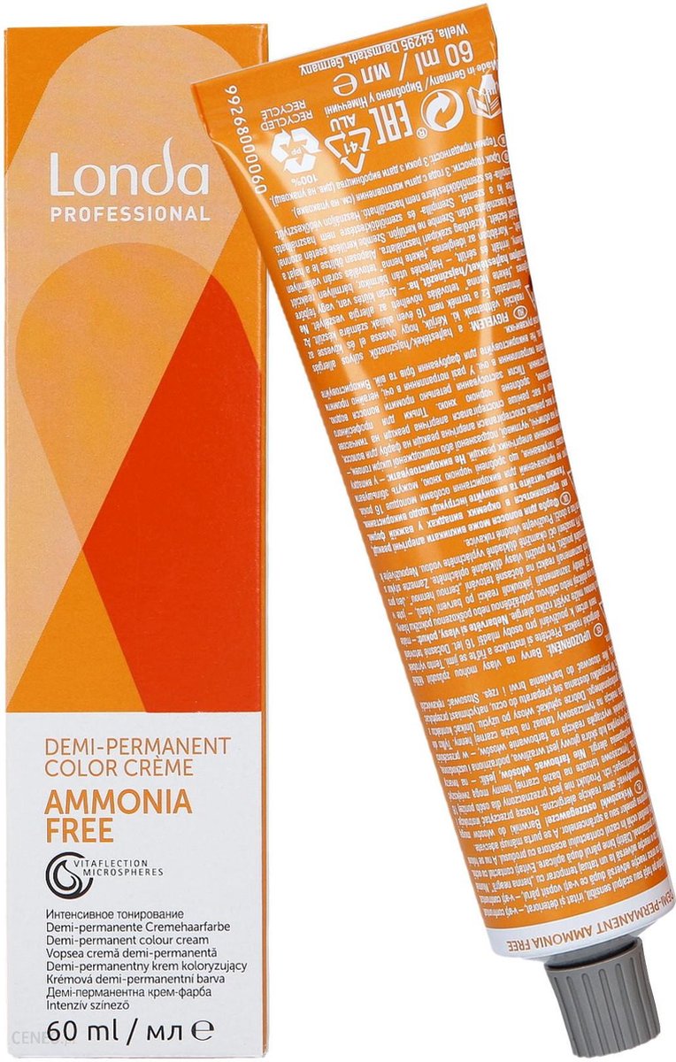 Vopsea Demi-permanenta Londa Professional Ammonia Free 7/0, 60ml