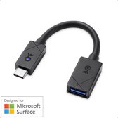 Cable Matters 201505-BLK USB-C naar USB-A Adapter - USB 3.2 Gen1 - Ontworpen voor Microsoft Surface - Gecertificeerd - Thunderbolt 4/3 - 5 Gbps