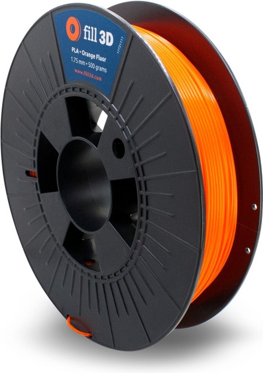 Fill 3D PLA Orange Fluor (fluoriserend oranje) 0,5 kg