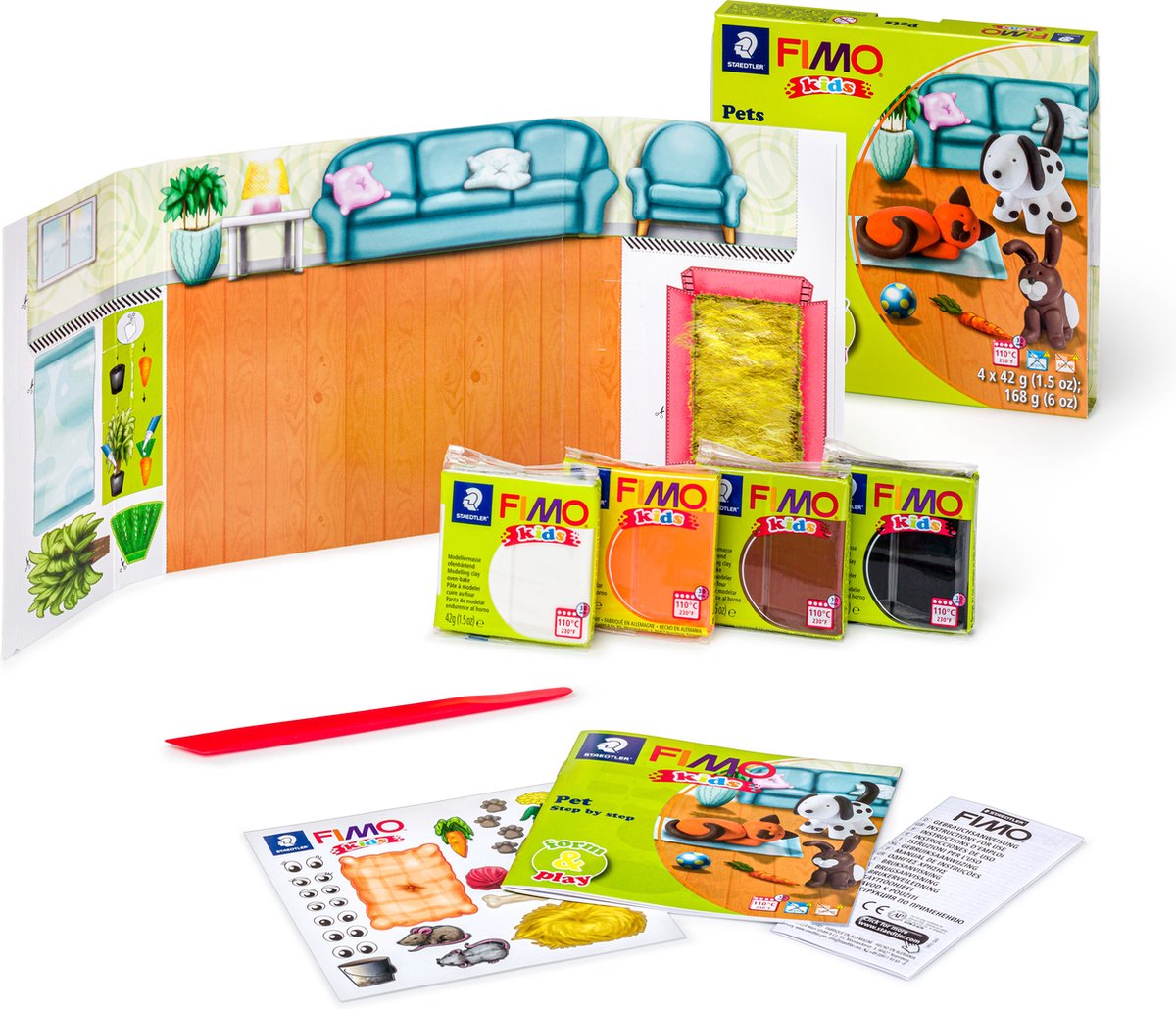 FIMO kids 8034 - ovenhardende boetseerklei - Form&Play set "Huisdieren" — afbeelding 6