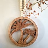 Bali Palms - Muurdecoratie hout - Woonkamer - Handgemaakt - Uniek ontwerp - Smith Premium®