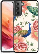 Dierenprint Telefoonhoesje geschikt voor Samsung Galaxy S21 Pink Peacock