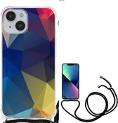 Phone Case Coque iPhone 14 avec bord transparent Polygon Dark