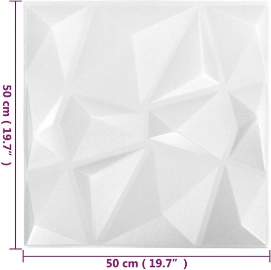 12PCS/3M² Panneaux 3D Panneaux en plastique PVC Panneaux muraux Salle de  jeu Mur Plafond 3D Look Diamond