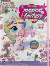 Grafix Magisch Fantasy Unicorn Stickerboek - 200 stickers - activiteitenboek voor meisjes - Doeboek - Opdrachten Boekje - Sinterklaas cadeau