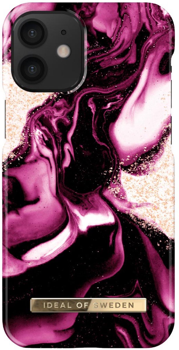 Ideal of Sweden Fashion Case iPhone 12 Mini Golden Ruby Marble