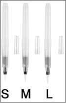 WiseGoods Luxe Set Vulbare Aquarel Penselen - DIY Waterbrush - Aquarelpotloden - Aquarelverf Pen - Watercolor - Hobby Waterpen 3st